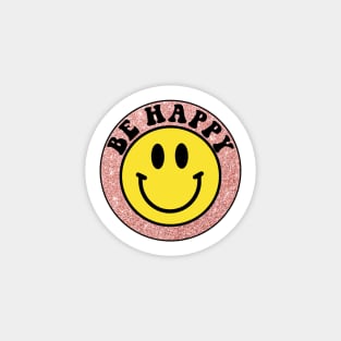 Be Happy Smiley Face Sticker